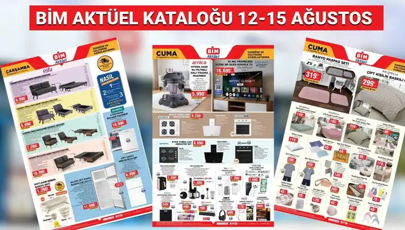 BİM'den 12-15 Ağustos 2025 Aktüel Kataloğu: İhtiyaçlarınızı Karşılayacak Ürünler!