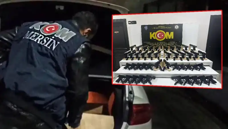 Mersin'de Şok Tabir: Otomobil Değil, Silah Deposu Ele Geçirildi!