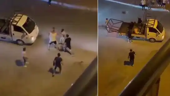 Bursa'da Taciz Şüphelisine Sokakta Pankartlı Tepki Gösterildi