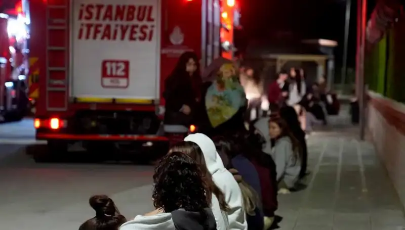 2500 Kişilik Kız Öğrenci Yurduna Yangın! Panik ve Kaos Anları Yaşandı
