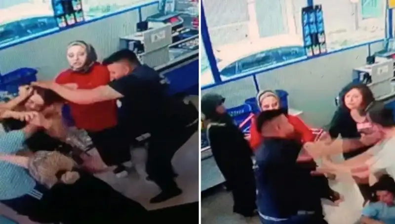 Markette Dehşet Anları: Kadını Saçlarından Tutup Yumruklayan Şahıs Görüntülendi