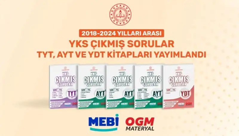 MEB, 2018-2024 YKS Çıkmış Soruları ve Video Çözümleriyle Öğrencilerin Yanında